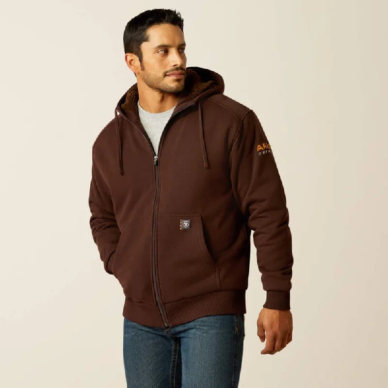 hoodie eco-friendly -Ariat P30438 Rebar All-Weather Sherpa-Lined Full Zip Hoodie