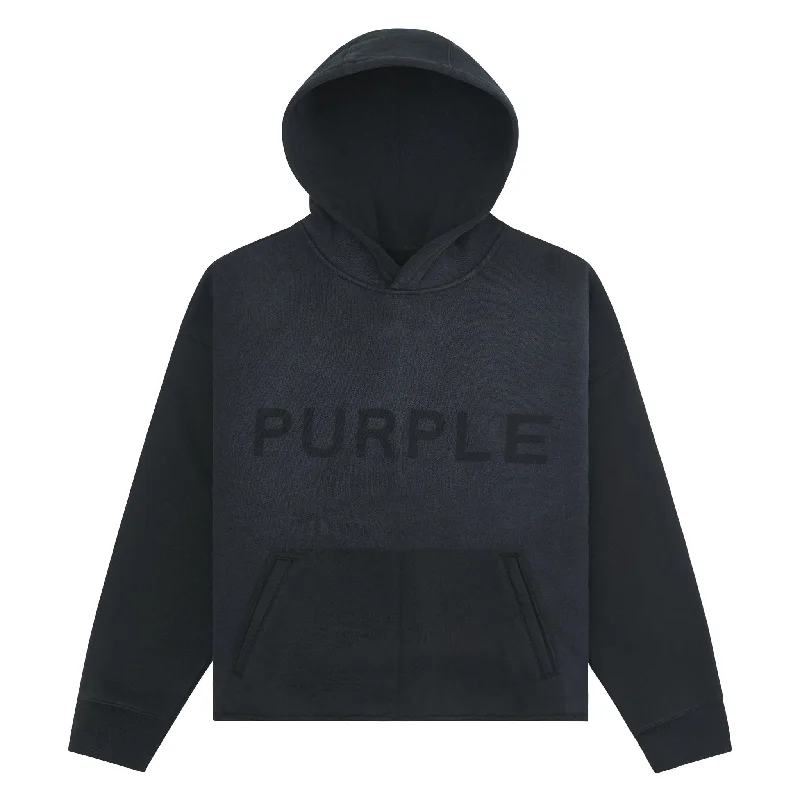 hoodie raw edge -Shadow Wordmark Hoodie | Black