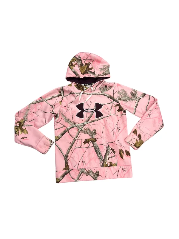 Sweatshirts all-match fashion -Athletic Sweatshirt Hoodie By Under Armour In Camouflage Print, Size: M