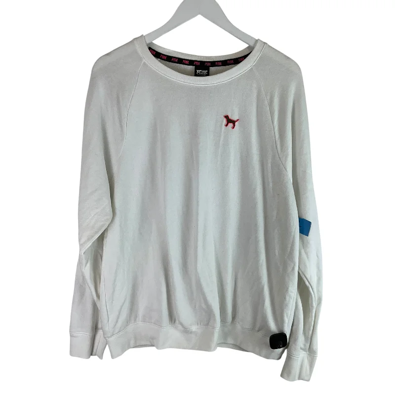 Sweatshirts comfy and stylish -Sweatshirt Crewneck By Pink In White, Size: L