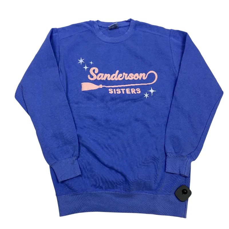 Sweatshirts comfortable -Sweatshirt Crewneck By Comfort Colors In Blue, Size: S