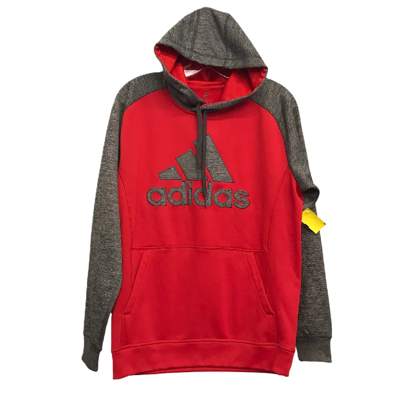 Sweatshirts aesthetic men -Sweatshirt Hoodie By Adidas In Red, Size: S