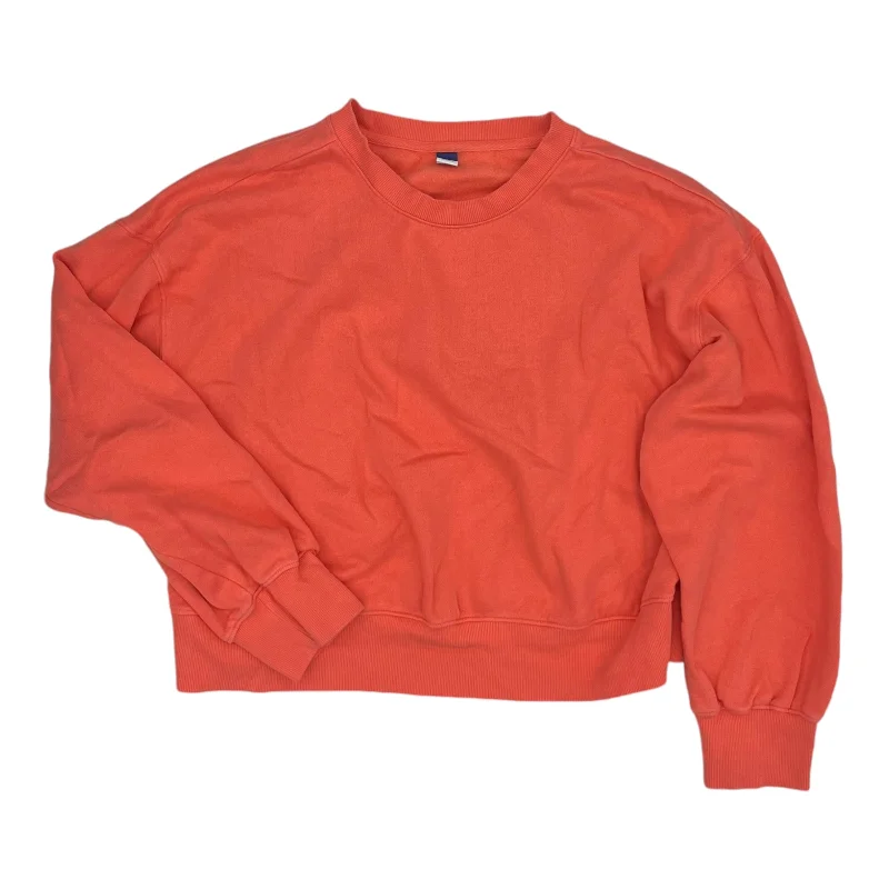 Sweatshirts influencer picks -SWEATSHIRT CREWNECK by OLD NAVY In ORANGE, Size: L