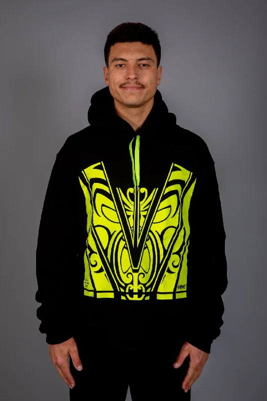 hoodie airport -Maori Unisex Hoodie Yellow [Hi-Vis]