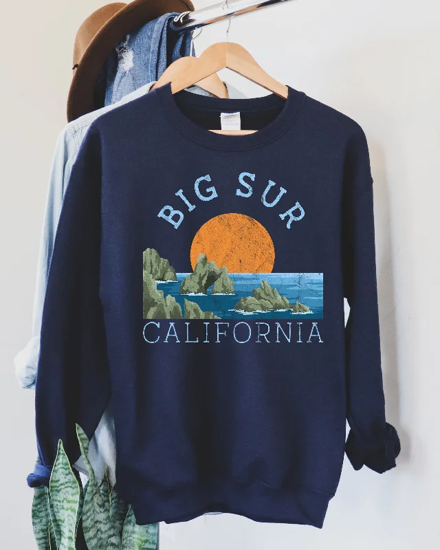 Sweatshirts yellow -Big Sur National Park Vintage Sweatshirt