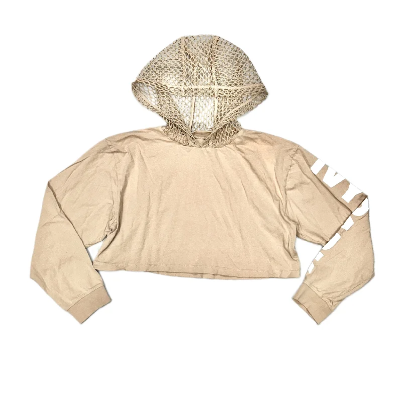 Sweatshirts white -Sweatshirt Hoodie By Ivy Park In Tan, Size: L