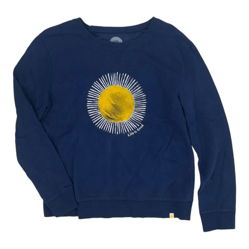 Sweatshirts trendy fashion -Sweatshirt Crewneck By Life Is Good In Blue, Size:S