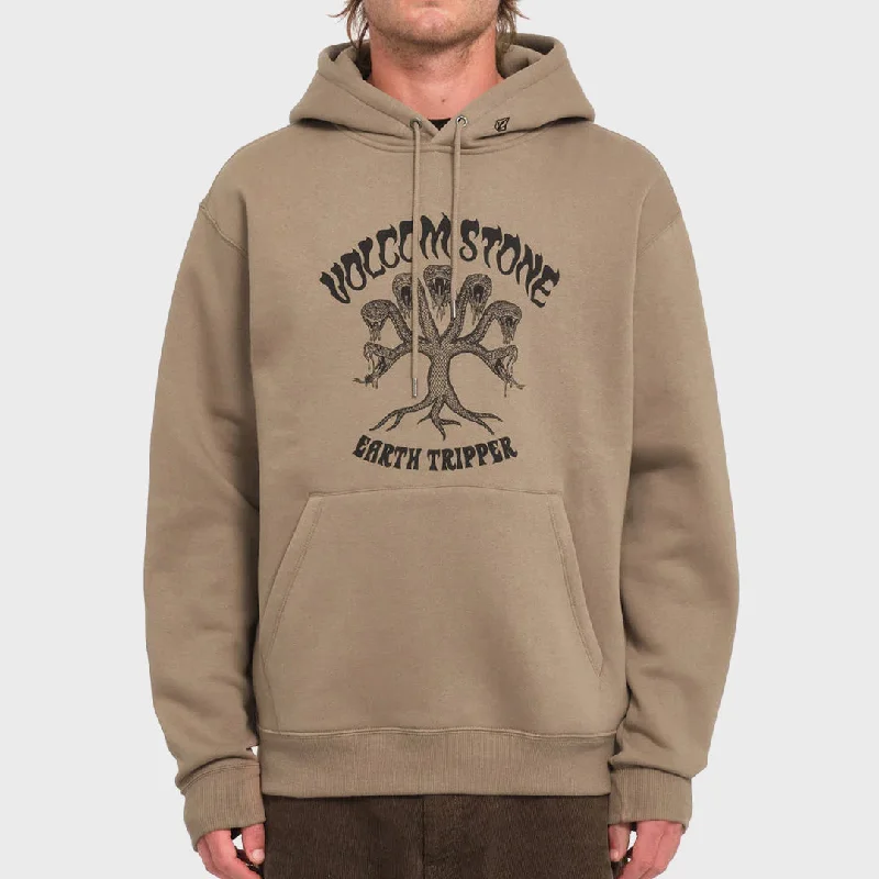 hoodie sunrise -Volcom Mens Watanite Pullover Hoodie - Teak