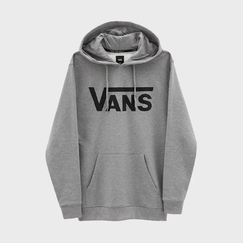 hoodie crop top -Vans Classic Mens Pullover Hoodie - Cement Heather Grey/Black