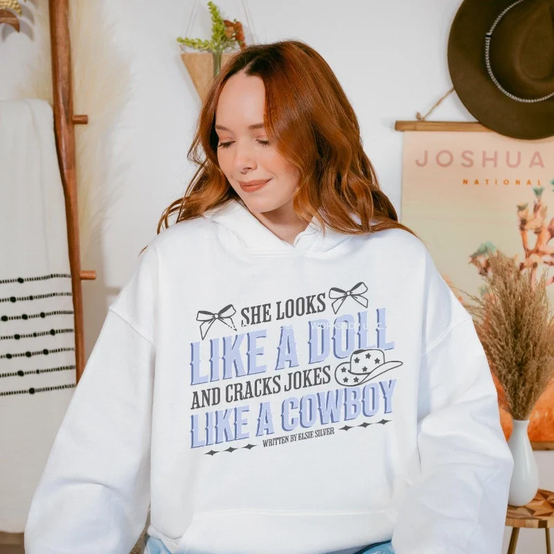 hoodie astrology -She Looks Like a Doll and Cracks Jokes Like a Cowboy Hoodie