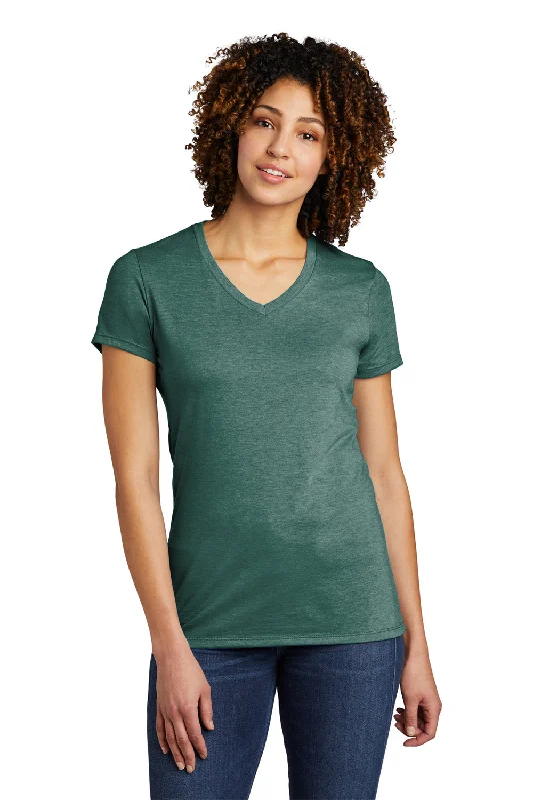 henley t-shirts vintage -Allmade Womens Short Sleeve V-Neck T-Shirt - Deep Sea Green