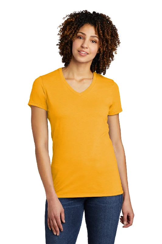 cheap t-shirts affordable -Allmade Womens Short Sleeve V-Neck T-Shirt - Orange You Fancy