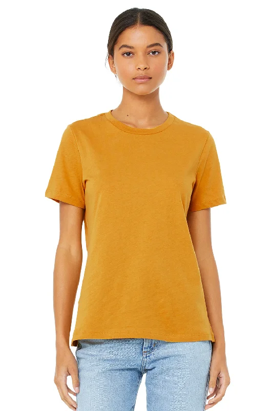 t-shirts with images -Bella + Canvas Womens CVC Short Sleeve Crewneck T-Shirt - Heather Mustard Yellow