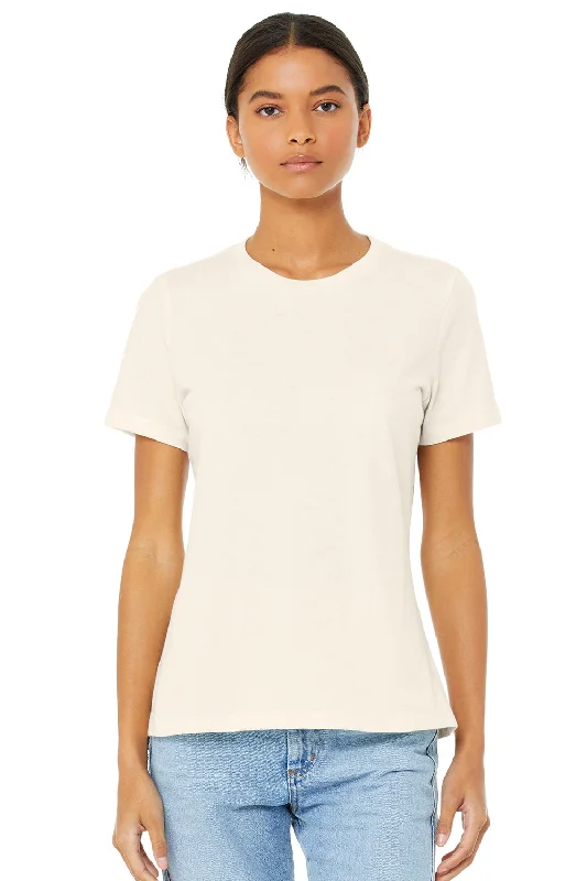 t-shirts with slits -Bella + Canvas Womens CVC Short Sleeve Crewneck T-Shirt - Heather Natural