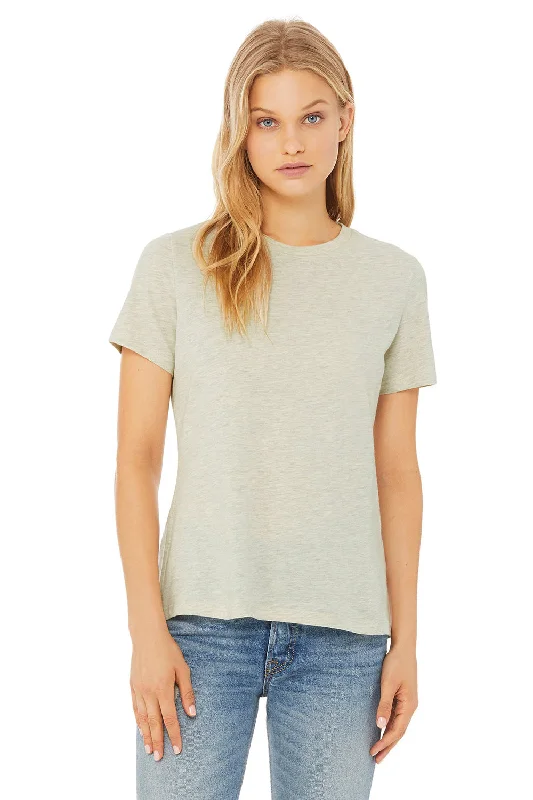 t-shirts with lace -Bella + Canvas Womens CVC Short Sleeve Crewneck T-Shirt - Heather Prism Natural