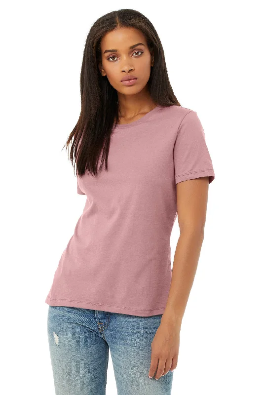 t-shirts for beach -Bella + Canvas Womens Relaxed Jersey Short Sleeve Crewneck T-Shirt - Orchid