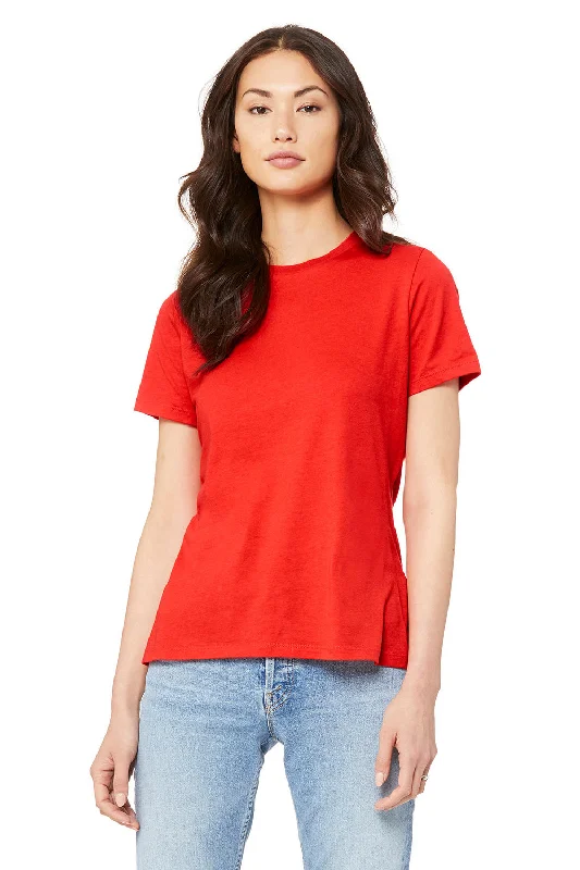 t-shirts for dancing -Bella + Canvas Womens Relaxed Jersey Short Sleeve Crewneck T-Shirt - Poppy Red