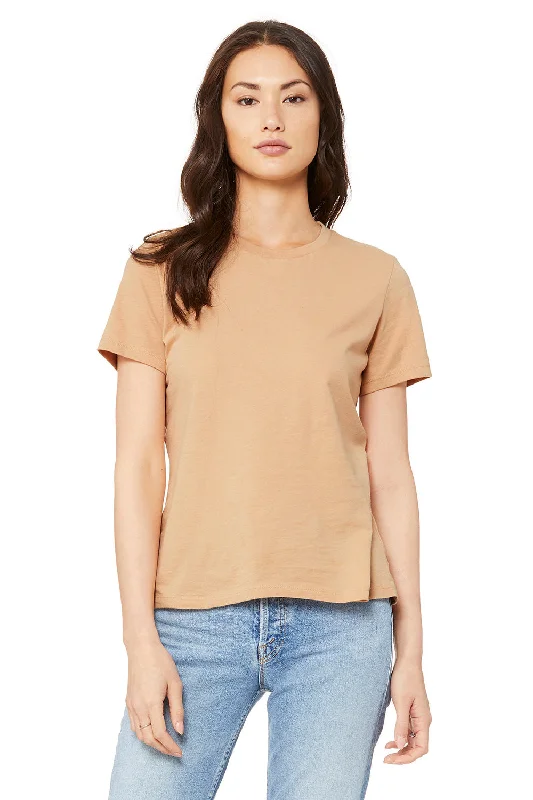 t-shirts for reunions -Bella + Canvas Womens Relaxed Jersey Short Sleeve Crewneck T-Shirt - Sand Dune