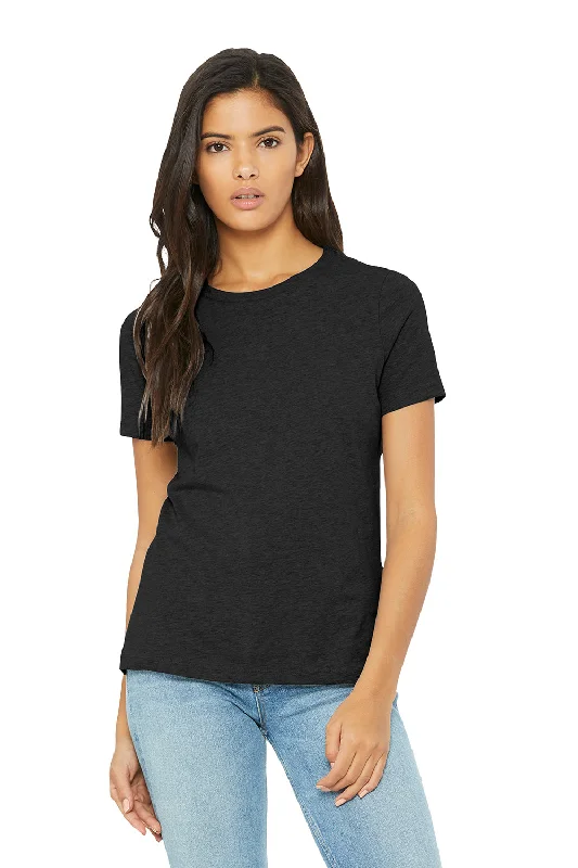 promotional t-shirts free -Bella + Canvas Womens CVC Short Sleeve Crewneck T-Shirt - Heather Black