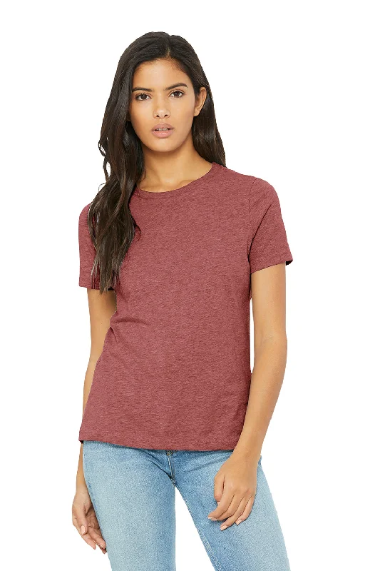 t-shirts for loose -Bella + Canvas Womens CVC Short Sleeve Crewneck T-Shirt - Heather Mauve