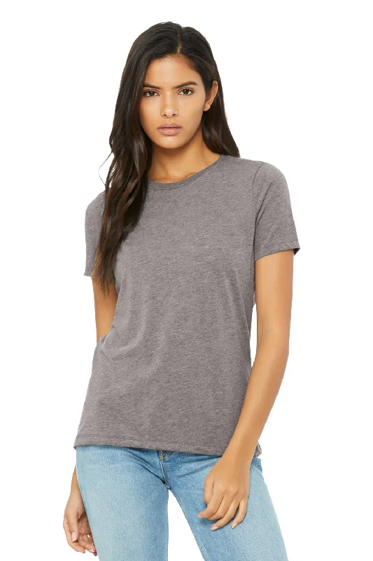 t-shirts for long -Bella + Canvas Womens Short Sleeve Crewneck T-Shirt - Storm Grey