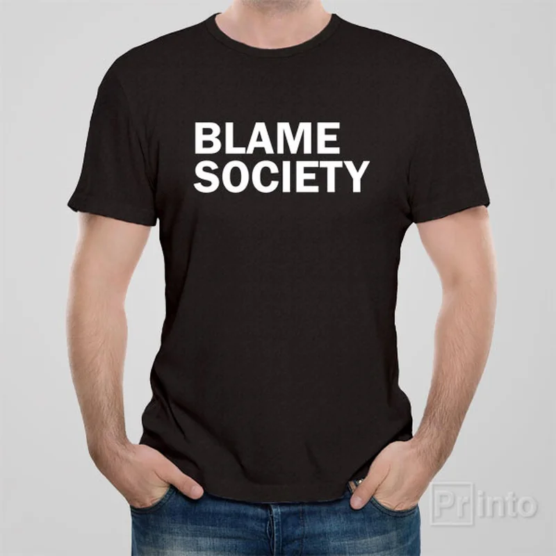 beach t-shirts relaxed -Blame society - T-shirt