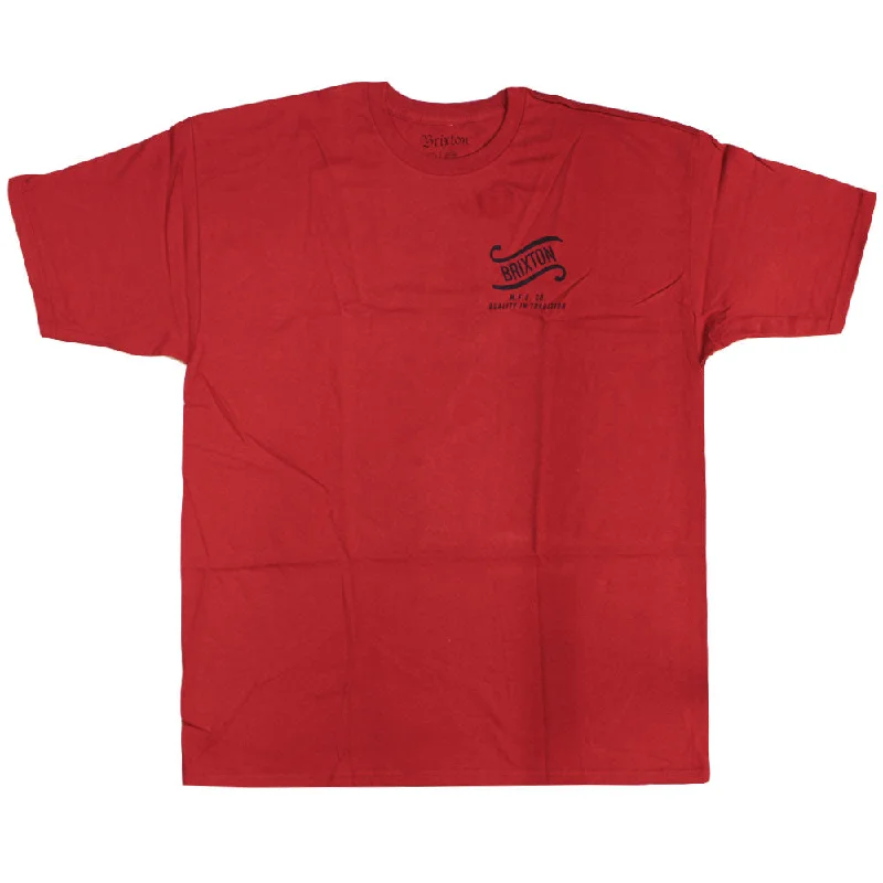 t-shirts for travel -Brixton Culver T-Shirt Red