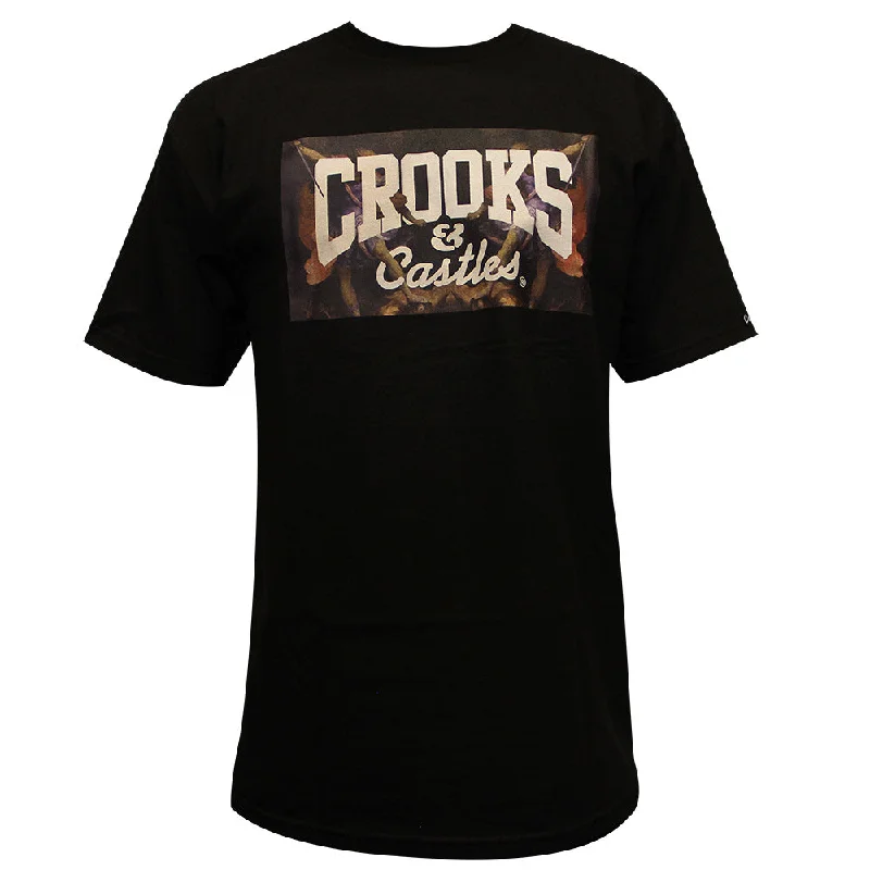 t-shirts for subtle -Crooks & Castles Hierarchy Core Logo T-Shirt Black