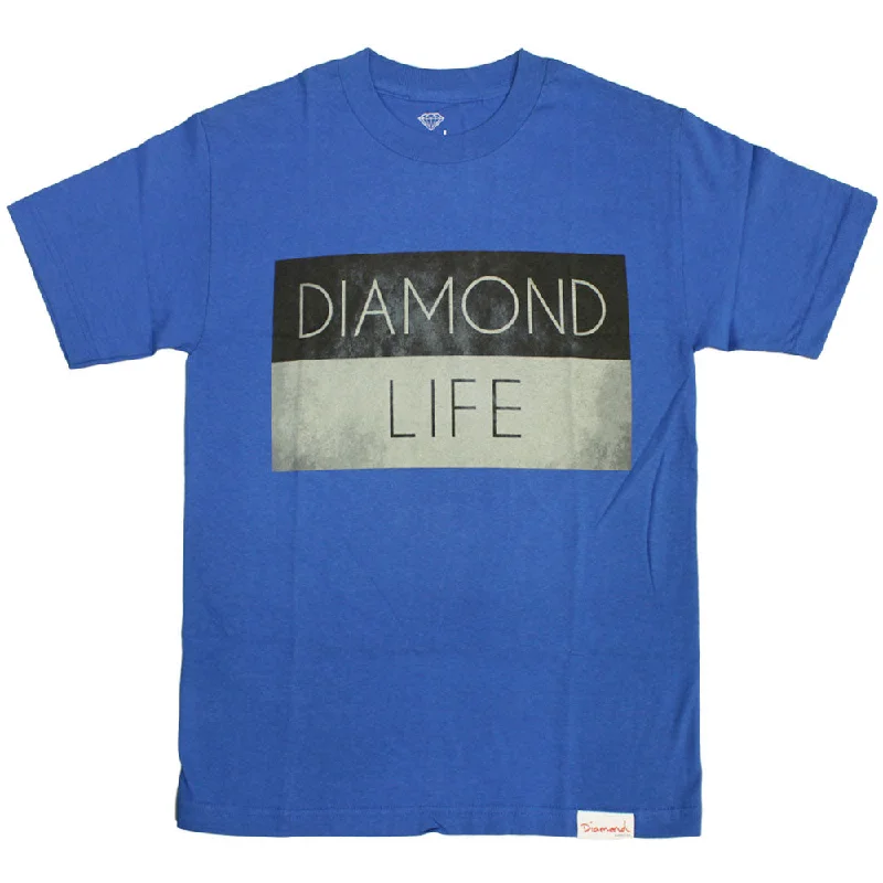 indigo t-shirts deep -Diamond Supply Co Diamond Life Flag T-shirt Royal