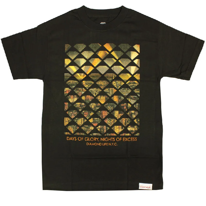 summer t-shirts breezy -Diamond Supply Co NYC Excess T-shirt Black