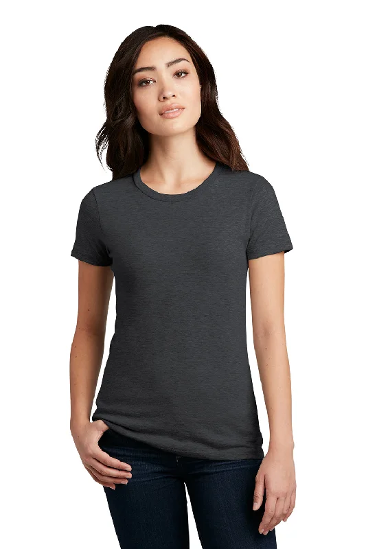 t-shirts for warm -District Womens Perfect Blend Short Sleeve Crewneck T-Shirt - Heather Charcoal Grey