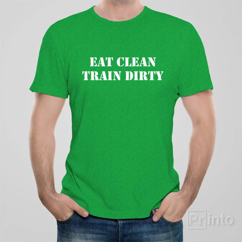 royal purple t-shirts regal -Eat clean. Train dirty. - T-shirt