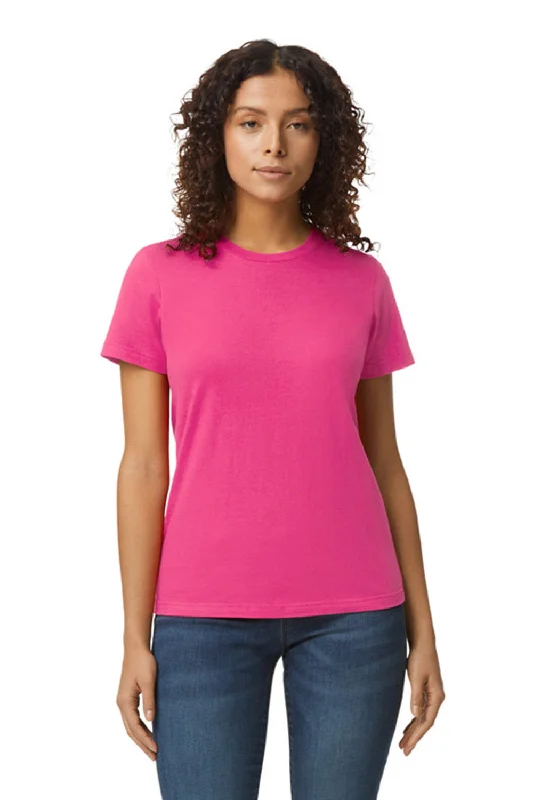 couple t-shirts matching -Gildan Womens Softstyle Short Sleeve Crewneck T-Shirt - Heliconia Pink