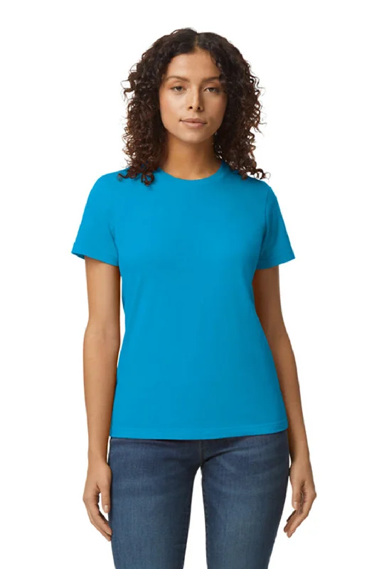 holiday t-shirts festive -Gildan Womens Softstyle Short Sleeve Crewneck T-Shirt - Sapphire Blue