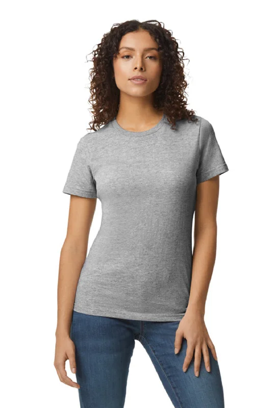 loose fit t-shirts relaxed -Gildan Womens Softstyle Short Sleeve Crewneck T-Shirt - Sport Grey