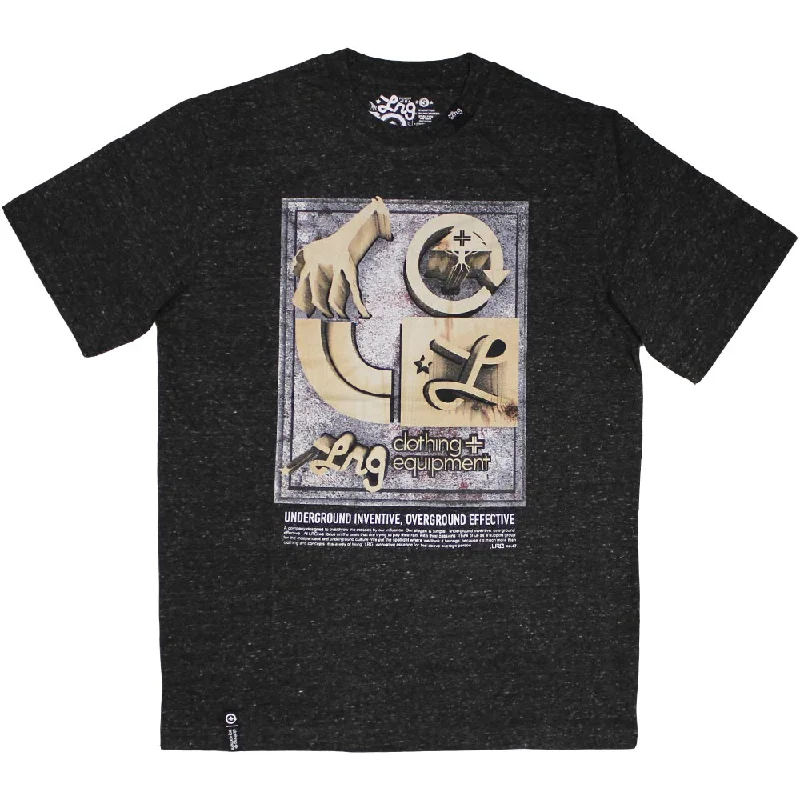 beige t-shirts neutral -Lrg Core Collection Seven T-shirt Black Heather