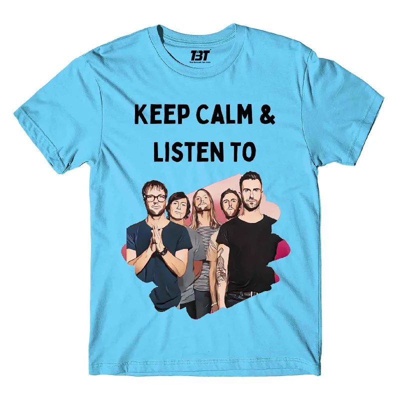 t-shirts for neon -Maroon 5 T shirt - Keep Calm And Listen To M5