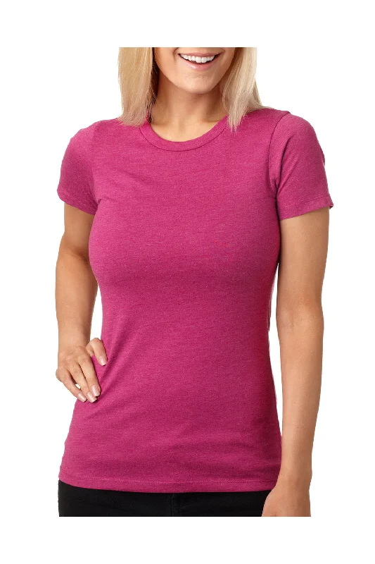 blush pink t-shirts delicate -Next Level Womens CVC Jersey Short Sleeve Crewneck T-Shirt - Raspberry Pink - Closeout