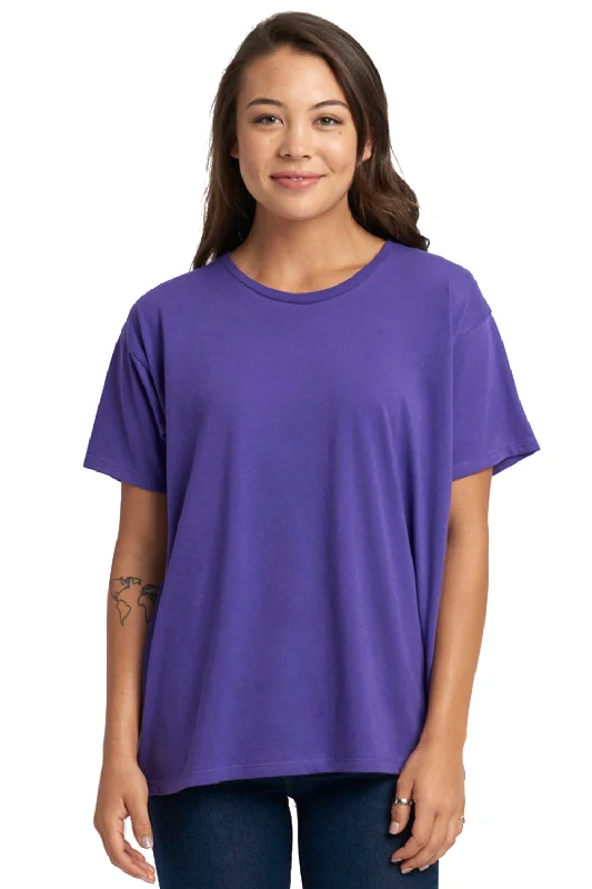 t-shirts with cartoons -Next Level Womens Ideal Flow Short Sleeve Crewneck T-Shirt - Purple Rush - Closeout