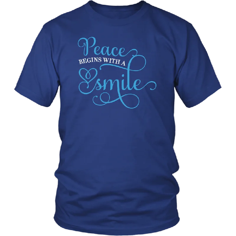 t-shirts for trending -PEACE Begins with a SMILE Unisex T-Shirt