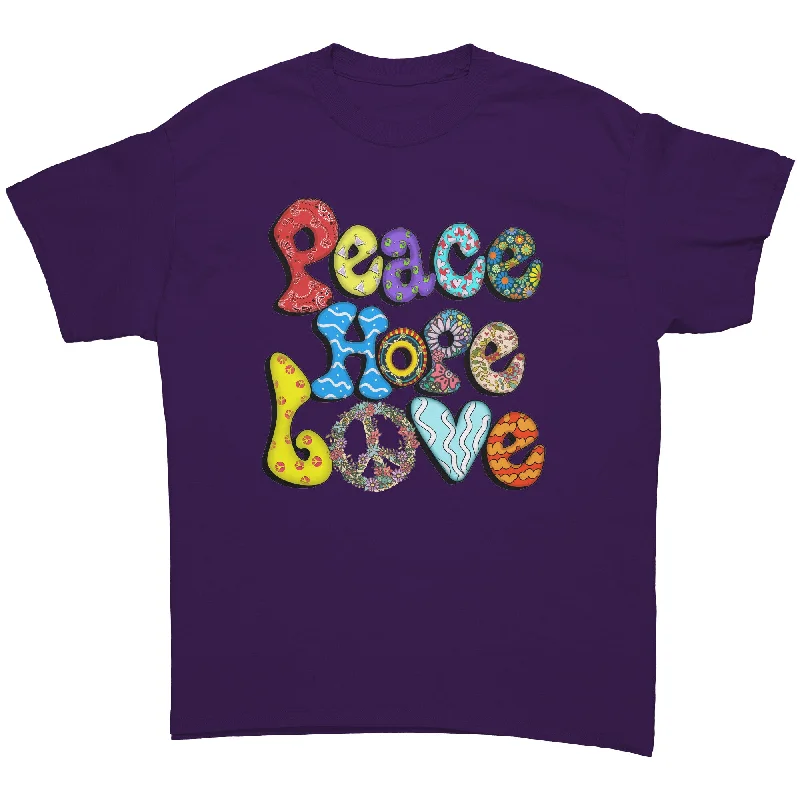 long sleeve t-shirts casual -PEACE HOPE LOVE Unisex T-Shirt