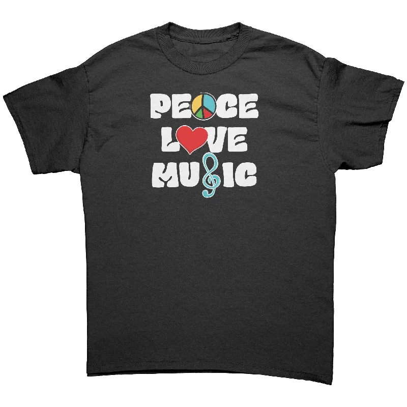 charity t-shirts cause -PEACE LOVE MUSIC Unisex T-Shirt