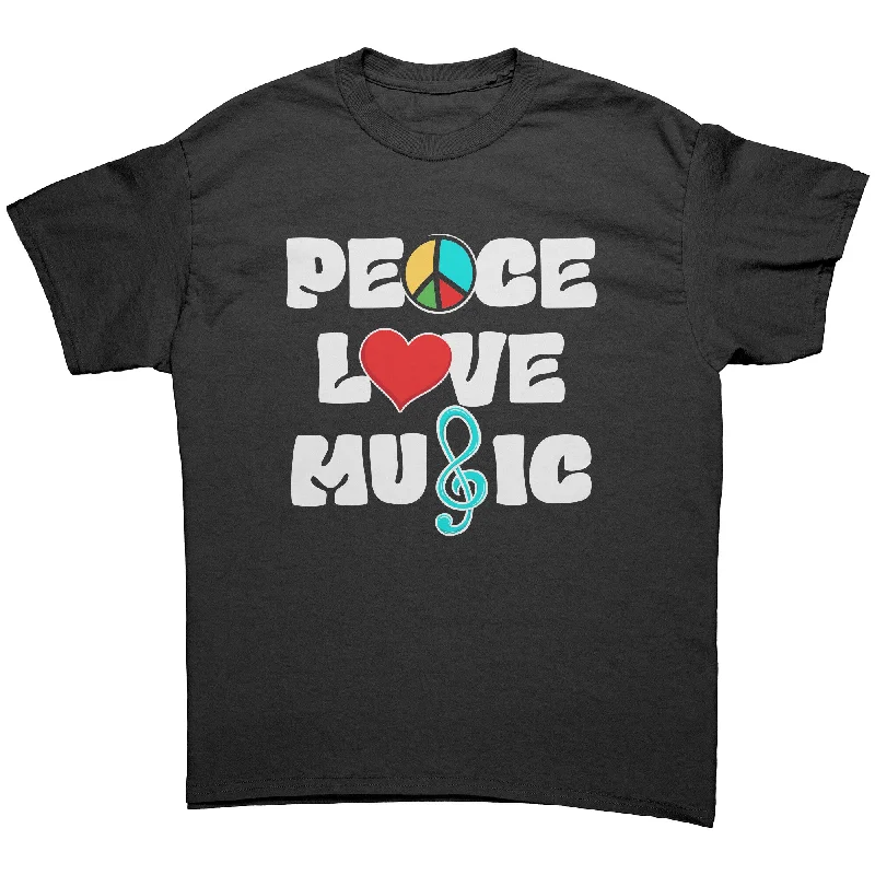 camping t-shirts adventure -PEACE LOVE MUSIC Unisex T-Shirt