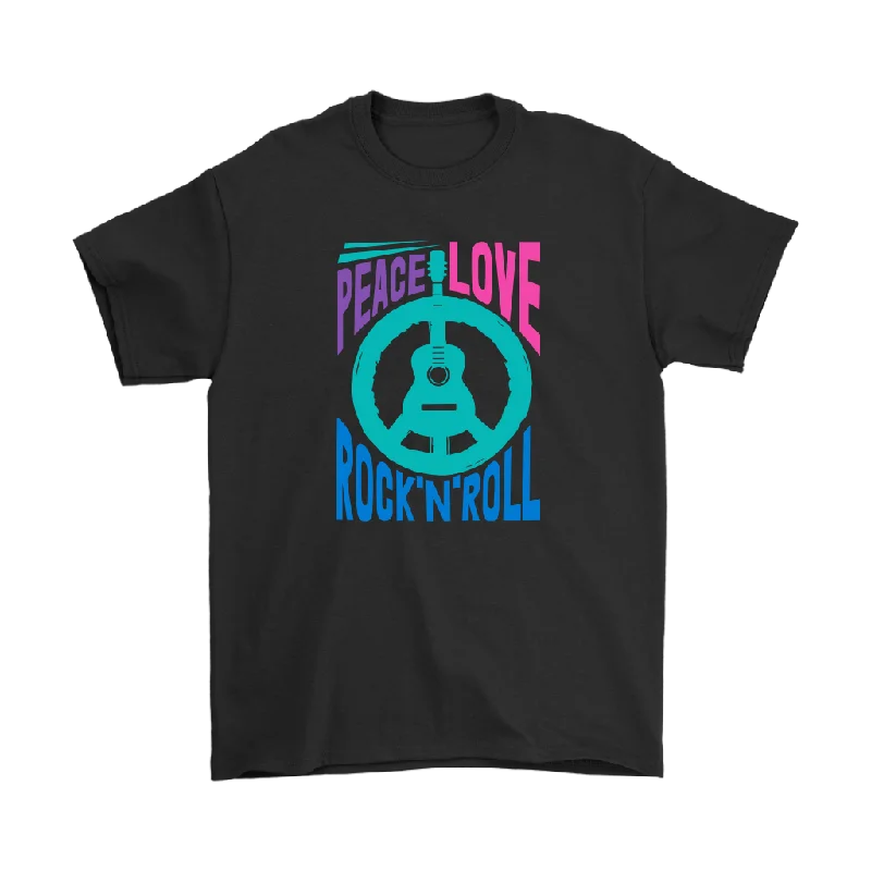 UV protection t-shirts -PEACE LOVE ROCK N' ROLL Unisex T-Shirt