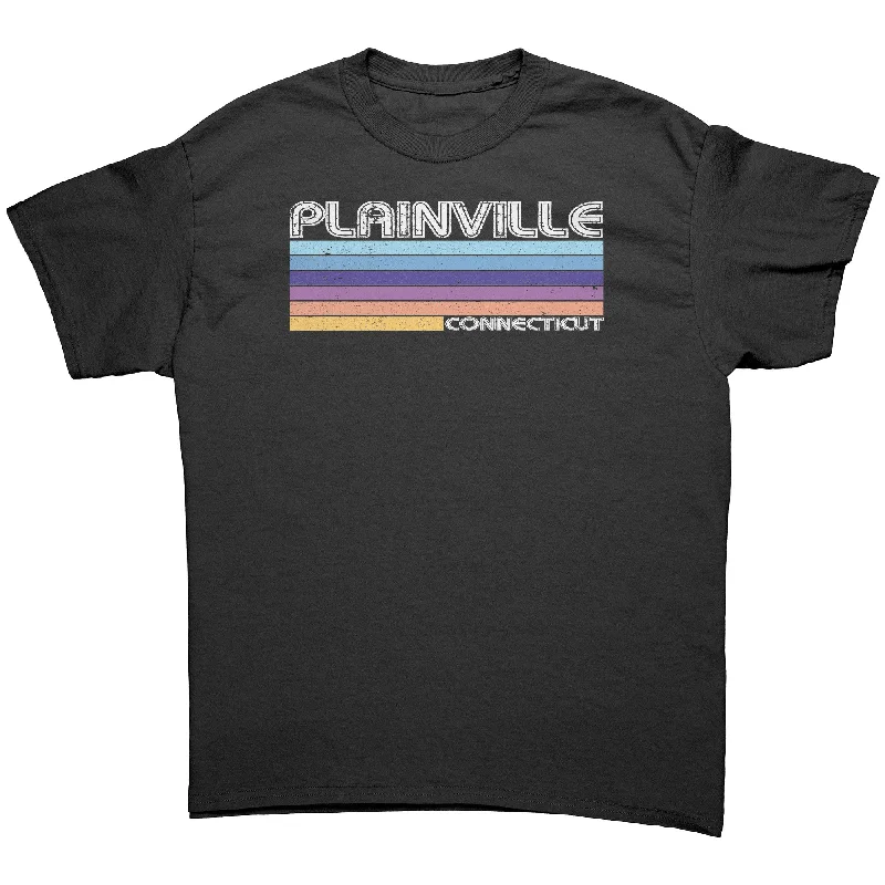 ringspun t-shirts smooth -PLAINVILLLE, CONNECTICUT Retro 70’s 80’s Look Unisex T-SHIRT