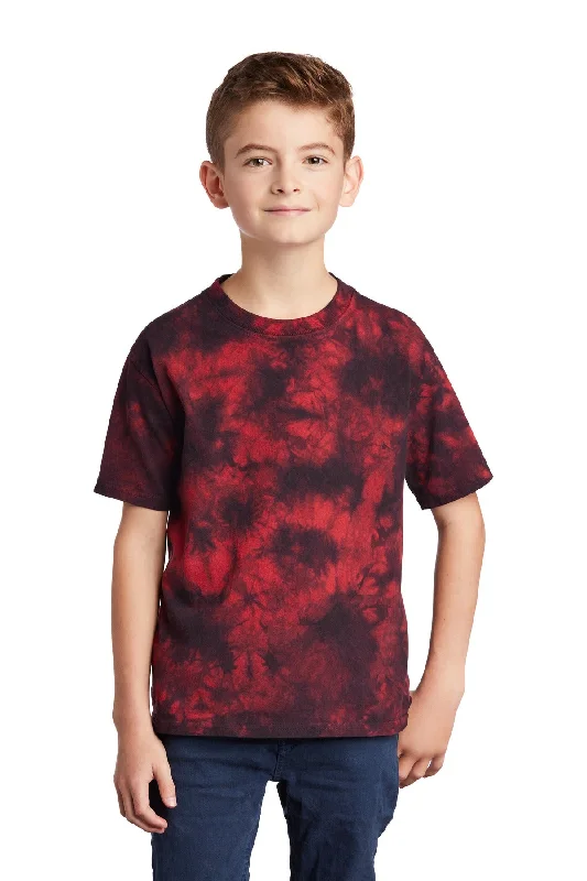 t-shirts with buttons -Port & Company Youth Crystal Tie-Dye Tee PC145Y