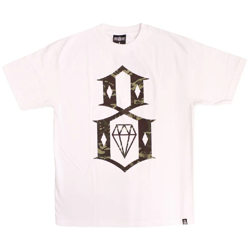 t-shirts for unique -Rebel8 Fall Camo Logo T-shirt White