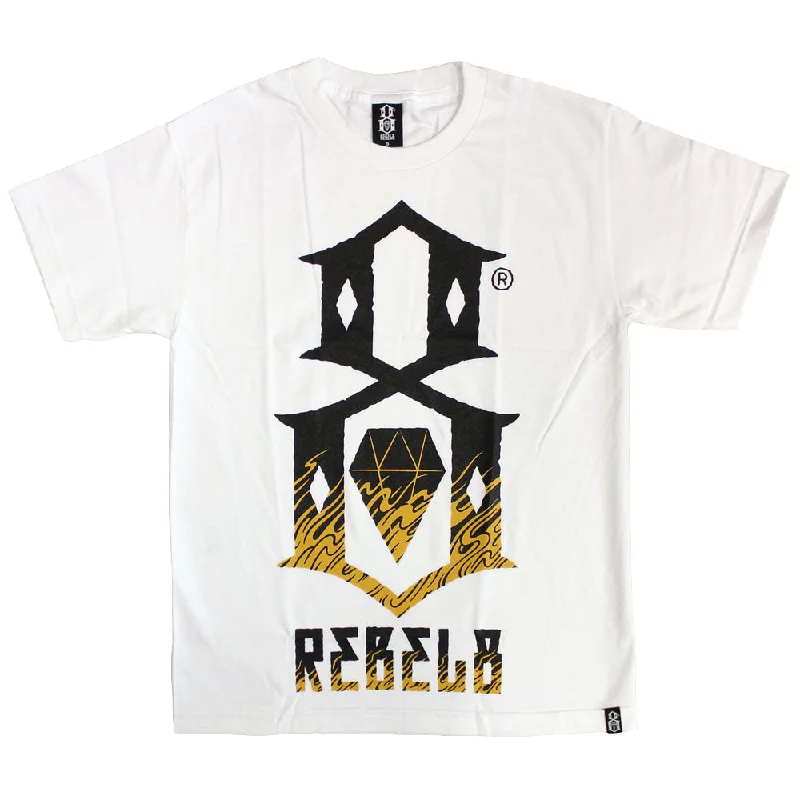 t-shirts with ombre -Rebel8 Up in flames T-shirt white