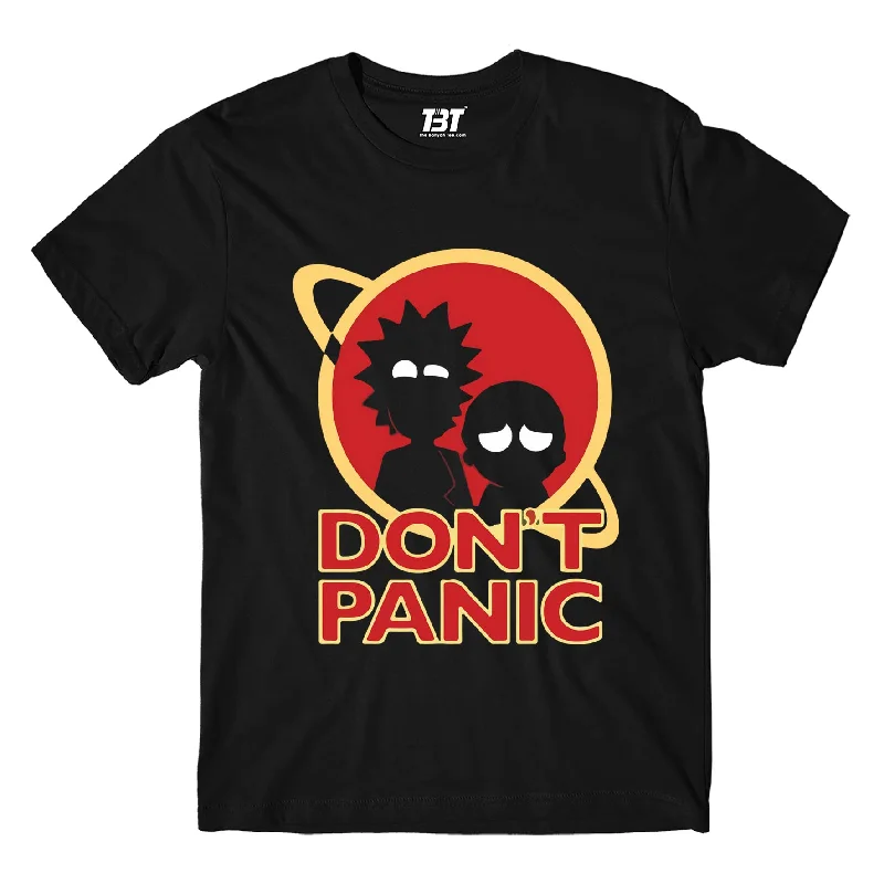 skeleton t-shirts bold -Rick and Morty T shirt - Don't Panic