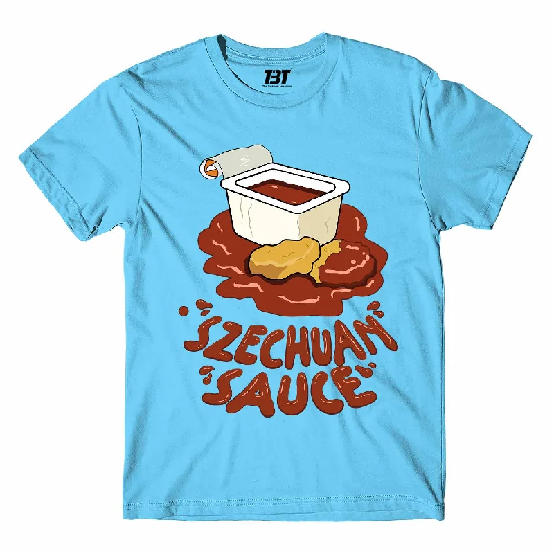 silver t-shirts shiny -Rick and Morty T shirt - Szechuan Sauce